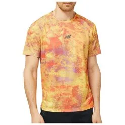 New Balance NB AT Printed Nvent Short Sleeve - Laufshirt