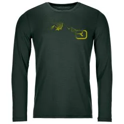 Ortovox 185 Merino Logo Spray L/S - Merinoshirt